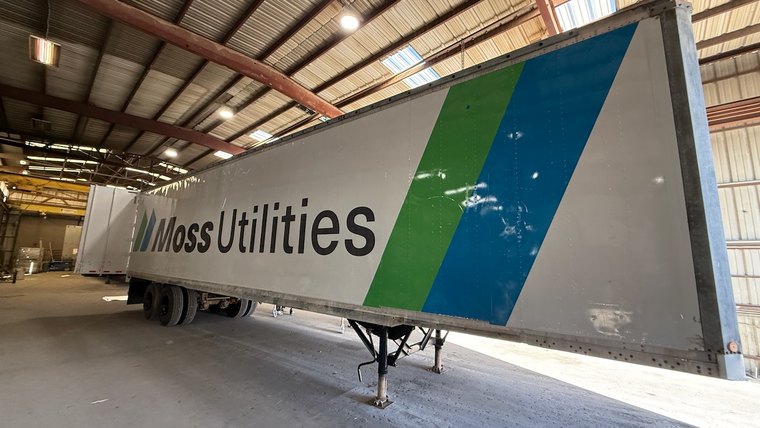 Semi trailer graphics for a utility company