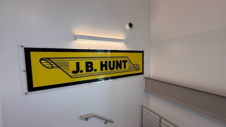 Interior wall signage for a corporate office